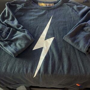 Aviator Nation charcoal sweatshirt lightening bolt